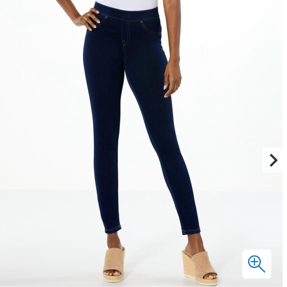 Utopia by HUE Ultimate Stretch Denim Legging, black, small